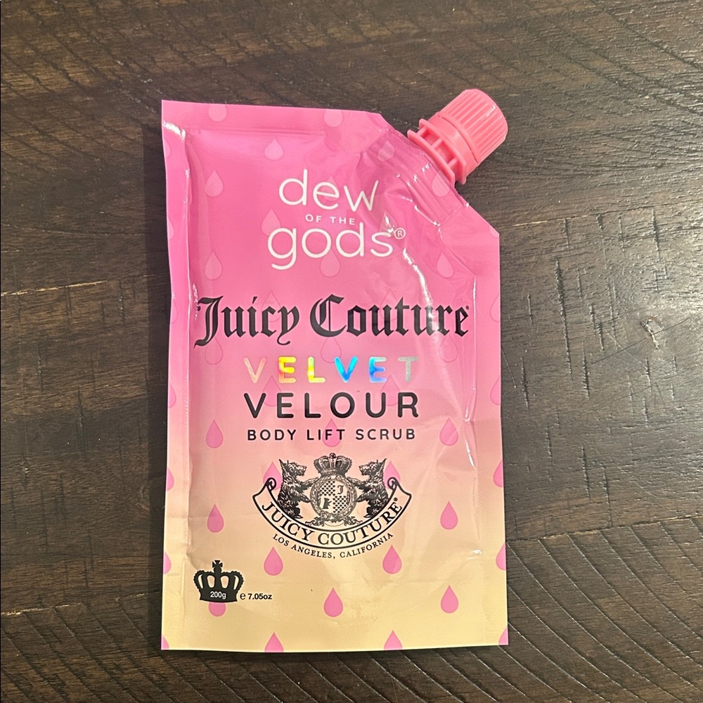 Juicy Couture Velvet Body Lift Scrub in Pink and Gold dew of the gods